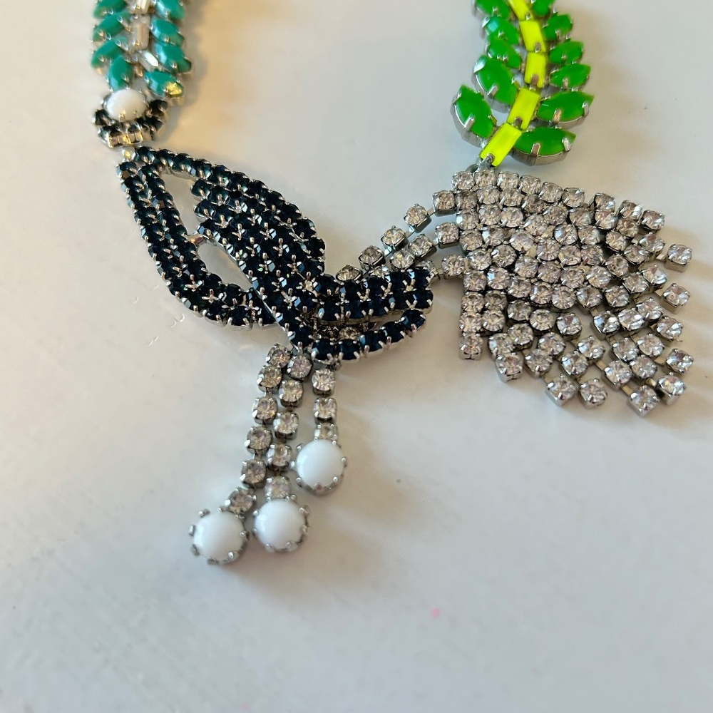 Ann Taylor Rhinestone Statement Necklace - image 3